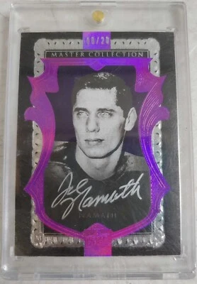 2015 Upper Deck Master Collection JOE NAMATH Purple Auto Autograph #8/20 NY Jets - Image 1 of 4