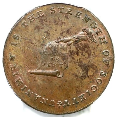 (c1793-95) W-8810 R-5 PCGS MS 63 BN Lancaster Edge Kentucky Token Colonial Coin - Image 1 of 4