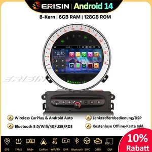 8-Kern 128GB Android 14 Autoradio GPS Navi für BMW Mini Cooper DAB+ CarPlay Wifi - Bild 1 von 20