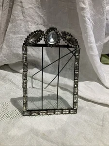 Antique Art Deco Style ? Photo Frame With Faux Diamonds 5”x4” - Picture 1 of 7