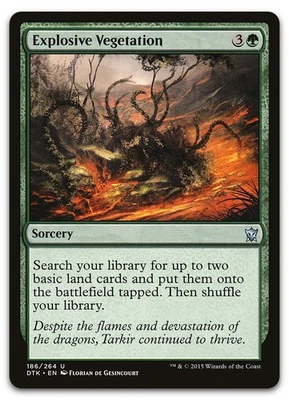 Explosive Vegetation #186 (NM) Dragons of Tarkir DTK Magic MTG - Image 1 of 2