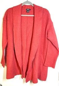 Jones New York Sz XL Boiled Wool Blend Unlined Coat Jacket Rust Orange - Picture 1 of 7