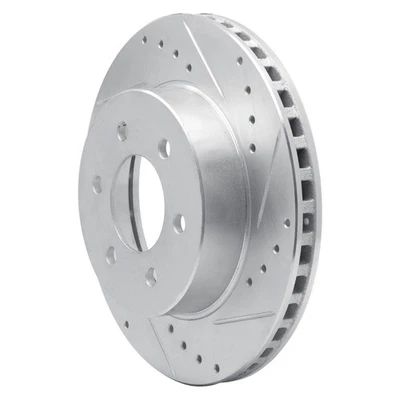 For Dodge Dakota 91-96 Brake Rotor eLINE Drilled & Slotted 1-Piece Front Foto 1 de 4