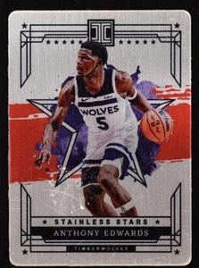 Anthony Edwards 2023-24 Panini Impecable Rojo Inoxidable Estrellas #7 - Imagen 1 de 2