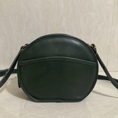 COACH 9901 Chester Canteen Shoulder Crossbody Round Bag Green Leather  USA Made - Image 1 of 4