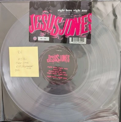Jesus Jones Right Here Right Now Clear Vinyl Record EX RSD 2021 180G 496/500 - Image 1 of 2