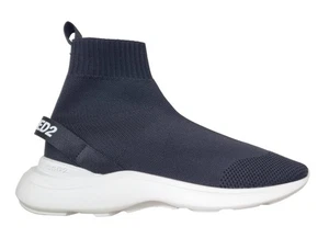 DSQUARED2 shoes high sneakers FLY SNM0285 59206264 2124 black white - Picture 1 of 9