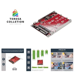 Maximieren Sie Speicher mit Dual Slot M.2 auf SATA Adapter - 2,5 Zoll Laufwerksschacht kompatibel - Bild 1 von 9