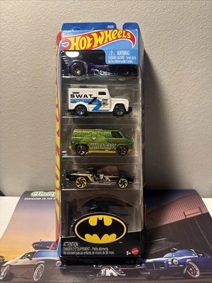 Hot Wheels Batman 5 Pack With Bat Wing Brand New Mint In Mint Package  Vhtf - Image 1 of 4