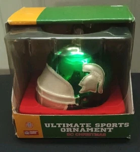 SC Natale Vetro Soffiato Michigan Casco di Stato Ornamento Usato in Ottime Condizioni - Foto 1 di 3
