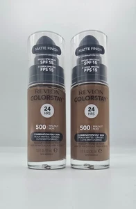 (2 Pack) Revlon ColorStay Make-up Foundation Combination/Oily Skin - 500 Walnut - Picture 1 of 1