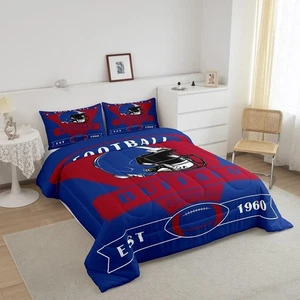 Buffalo Bills Queen Comforter Bedding Set 5 Piece Football set - Picture 1 of 3