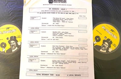 11/10/86  #86-46 DR DEMENTO REQUEST SPECIAL: CHUCK BERRY, JULIE BROWN,TOM LEHRER - Image 1 of 2