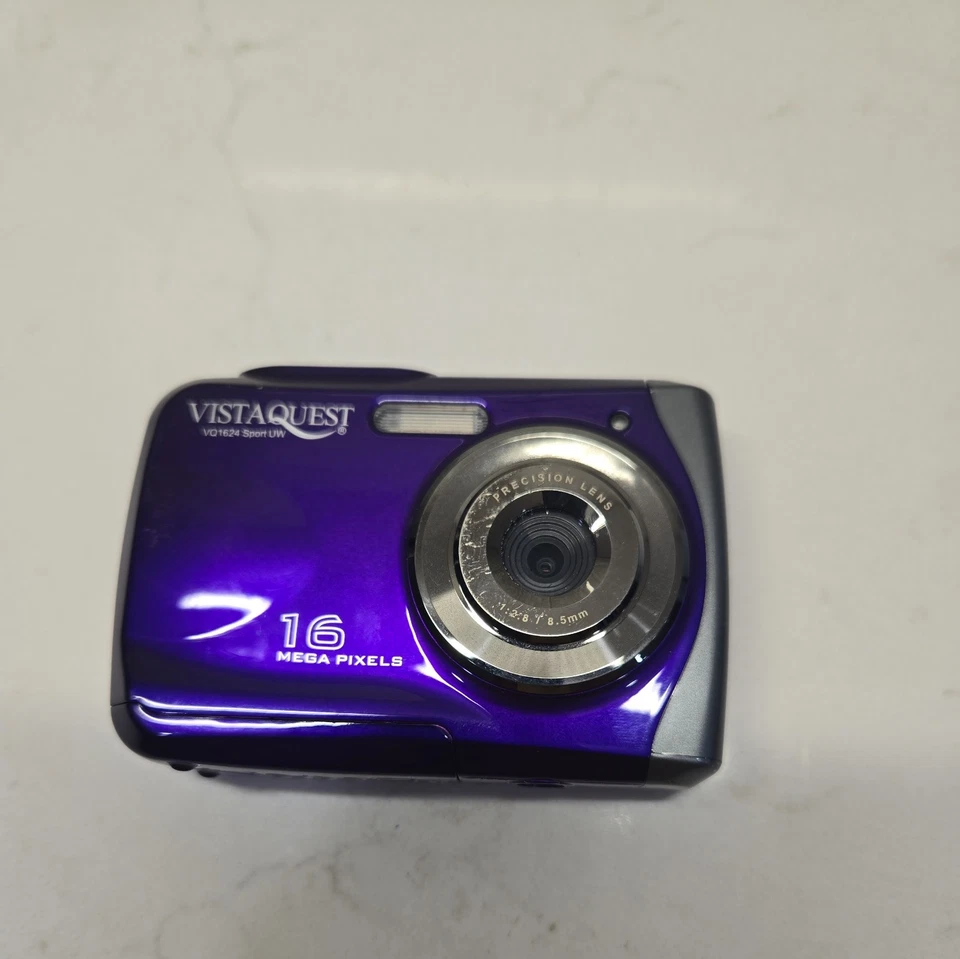 Vista Quest Digital Camera 16 Mega Pixels Aqua Blue VQ1624 Sport UW - Image 1 of 4