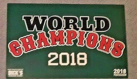 RED SOX 2018 WORLD SERIES TWO-SIDED POSTER - WORLD CHAMPIONS 2018 Cover