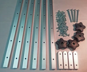 T-Tracks 2 ft. T-Slot, 24", Lot of 6, Aluminum, Clamp, Accessory Kit, USA Made! - Picture 1 of 2