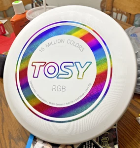 TOSY Disco Volante 16 Milioni RGB Multicolore Bianco Pro 175g Frisbee LED Arcobaleno! - Foto 1 di 16
