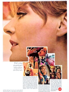 Petula Clark Downtown Vintage 1966 Coke Original Print Ad 8.5 x 11" - Picture 1 of 6