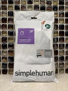 Simplehuman passgenaue Müllbeutel Doseneinlagen Nachfüllgröße weiß - Code C 20 Its - Bild 1 von 2
