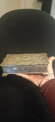 ANTIGUA JOYERÍA CHINA CAJA BRONCE PLATA DORADA, PRINCIPIOS DEL SIGLO XX Foto 1 de 4