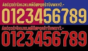 Juego de nombre y número para fútbol local/fuera Barcelona temporada 2024/2025 - Imagen 1 de 1
