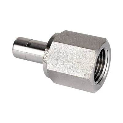 FITOK 316 SS Adapter 3/16 in Tube Stub x 1/8 Female NPT 6500 psi, SS-AF-FT3-NS2 - Image 1 of 4