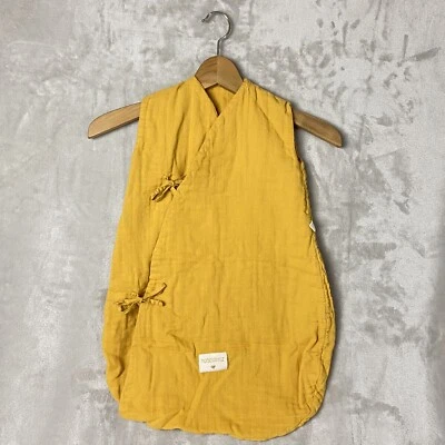 Saco de dormir para bebé Nobodinoz OEKO-TEX 100 % algodón orgánico con lazos laterales en amarillo Foto 1 de 4