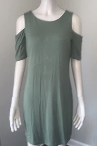 Tart Women Gray Green Casual Dress S Cold Sholder - Picture 1 of 5