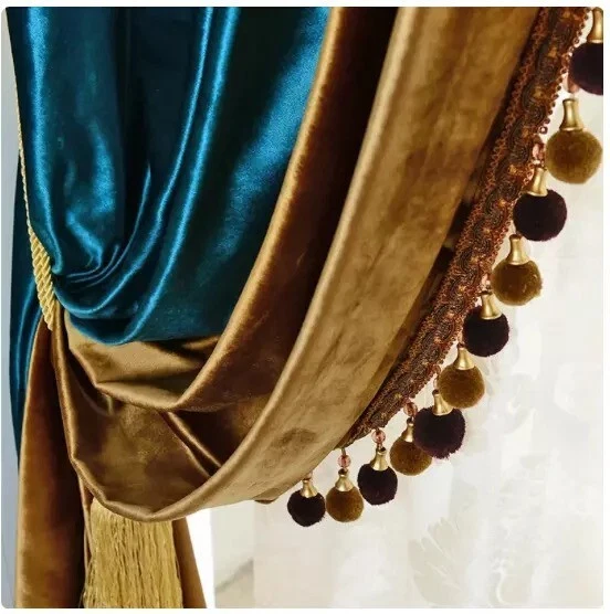 Haute Custom Italian style Velvety Curtains Luxury Living Room Free Delivery - Image 1 of 4
