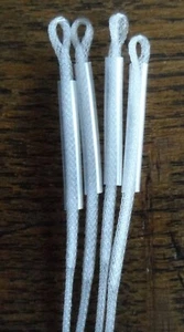 4X35lb durchsichtige geflochtene Vorfachschlaufen Verbinder mit klarer Schrumpfschlauchfolie - Bild 1 von 1