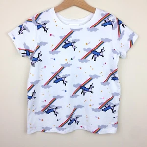 Hanna Andersson Girl's Size 10 140 Pegacorn Discover Tee Rainbow Clouds Unicorn - Picture 1 of 9