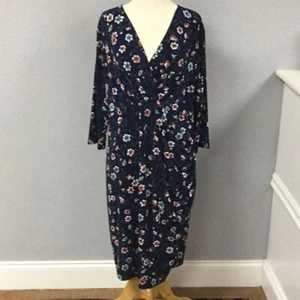 Motherhood Maternity Long Blue Floral Dress Size 1X - Picture 1 of 6