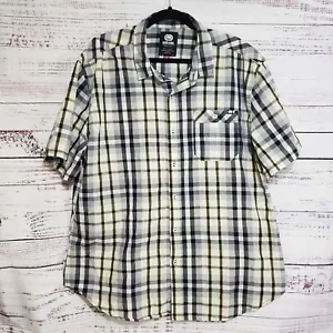 Ecko Button Up Shirt Mens Size XXL Plaid Yellow Black White A31 - Picture 1 of 8