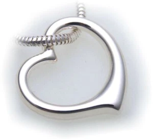 Anhänger Herz plastisch echt Silber 925 Qualität Damen  Sterlingsilber Unisex - Picture 1 of 2