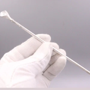 999 Rein Silber Haarnadel Chinesische Kultur Sutra Haarstäbchen Blume Haarnadeln Clips - Bild 1 von 12