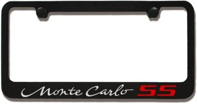 Soporte de marco de matrícula de metal negro para Chevrolet Monte Carlo SS Foto 1 de 4