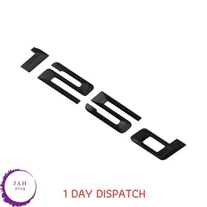 125d MATT BLACK REAR BOOT LID TRUNK BADGE EMBLEM LETTERING FOR BMW 1 SERIES - Picture 1 of 4