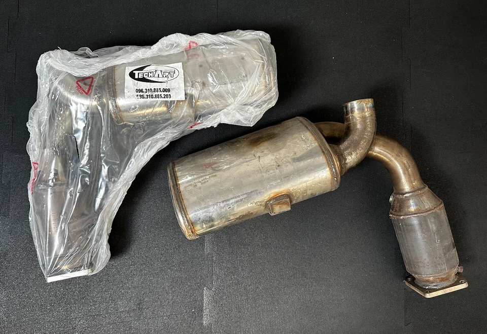01-05 PORSCHE 996 TURBO -TECHART- EXHAUST SET 200 CELL MOTORSPORT HJS CATALYTIC CONVERTER - Image 1 of 1