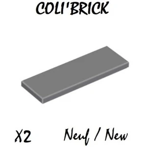 Lego 69729 - 2x Plaque Lisse / Tile 2x6 - Gris F. / Dark Bluish Gray - NEUF - Picture 1 of 1
