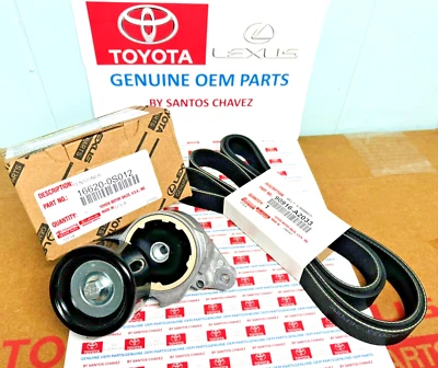 Toyota Tundra, Land Cruiser, Sequoia Drive Belt & Tensioner Kit GENUINE OEM PART - Image 1 of 4
