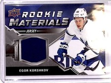 2020-21 Upper Deck Rookie Materials Egor Korshkov Toronto Maple Leafs #RM-EK