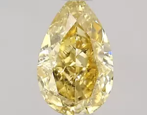 100% Natural Diamond 0.40 Ct Brownish Yellow Color 6 x 3 mm Brilliant Pear Cut - Picture 1 of 3