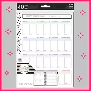 The Classic Happy Planner - Get Social - Fill Paper 40 Pages Double Sided - Bild 1 von 3