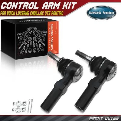 2x Front Outer Steering Tie Rod End for Buick Lucerne 06-11 Cadillac DTS Pontiac - Image 1 of 4