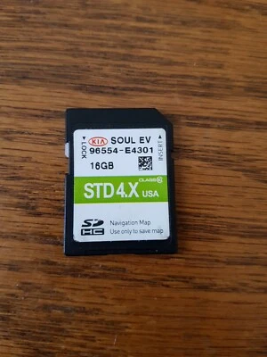 Tarjeta SD 96554-E4301 STD4.X navegación GPS DATOS MAPA EV OEM KIA SOUL EV 9654.X Foto 1 de 3