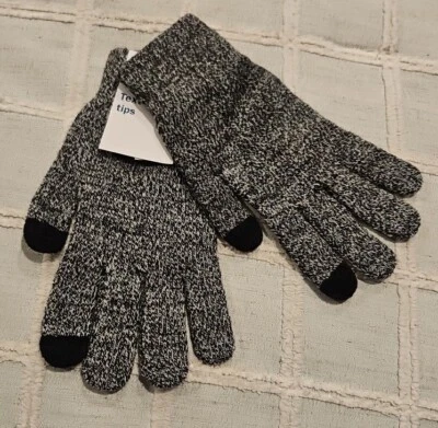 Старый темно-синий текст дружественный советы вязаные перчатки серый размер L/XL Бесплатная доставка новый с ярлыками - Изображение 1 из 4