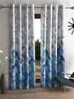 Home Sizzler 2 Pieces Geometrical Panel Eyelet Polyester Door Curtains 7 Feet,