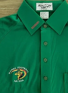 Vtg University Of Hawaii Football Na Koa Polo Shirt M 80s bows booster club EUC - Picture 1 of 2