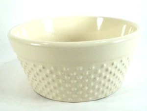 White Ceramic Hobnail Serving Bowl - Picture 1 of 3