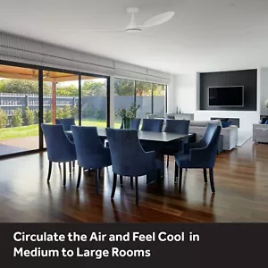 Claro Flight High Air Flow White Ceiling Fan 132cm with Light option - Picture 1 of 13